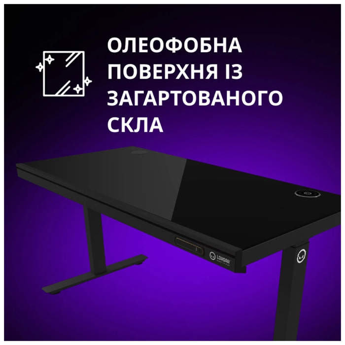 Комп'ютерний стіл Lorgar PRO 80W Wood Black (LRG-DP80W)
