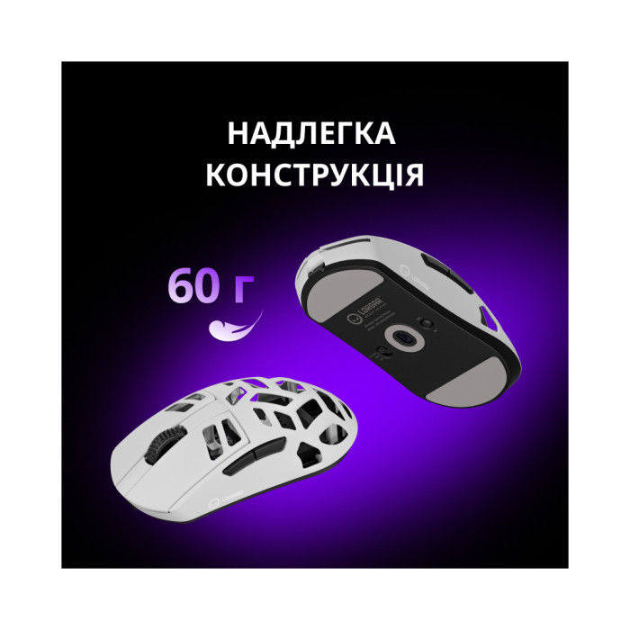 Мишка Lorgar Elite MSE90W Wireless/Bluetooth White (LRG-MSE90W-WH)