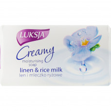 Тверде мило Luksja Linen & Rice milk 90 г (5900998006327)