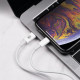 Дата кабель USB Type-C to Lightning 1.2m TPE White MakeFuture (MCB-LT1WH)