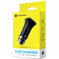 Зарядний пристрій MakeFuture Car 3A QuickCharge Black (MCC-31QBK)