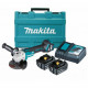 Шліфувальна машина Makita LXT 125мм, 5Аг х 2шт, кейс (DGA511RTE)