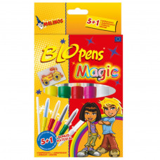 Фломастери Malinos аерографи чарівні BLOpens Magic 5 (4 + 1 + 1) шт (MA-300965)