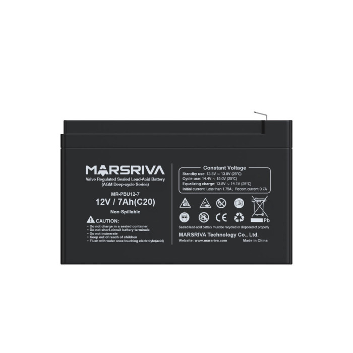 Батарея до ДБЖ Marsriva 12V 7Ah (MR-PBU12-7)