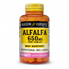 Трави Mason Natural Люцерна 650мг, Alfalfa, 100 пігулок (MAV-05421)