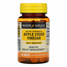 Трави Mason Natural Яблучний оцет, Extra Strength Apple Cider Vinegar, 100 табле (MAV13951)