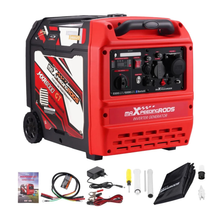 Генератор maXpeedingRODS MXR6000GT, інверторний, 5.5kW, ручний/електро/віддалений(BlueTooth) старт (MXR6000GT)