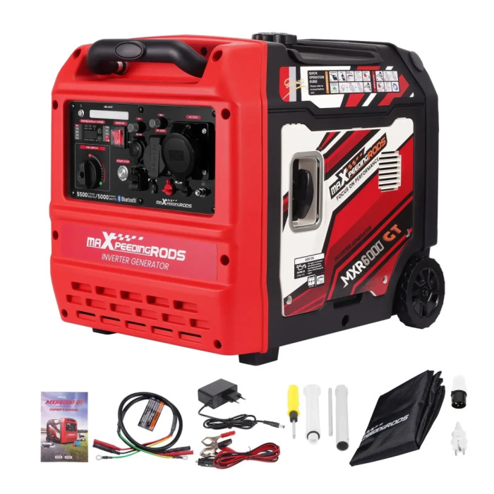 Генератор maXpeedingRODS MXR6000GT, інверторний, 5.5kW, ручний/електро/віддалений(BlueTooth) старт (MXR6000GT)
