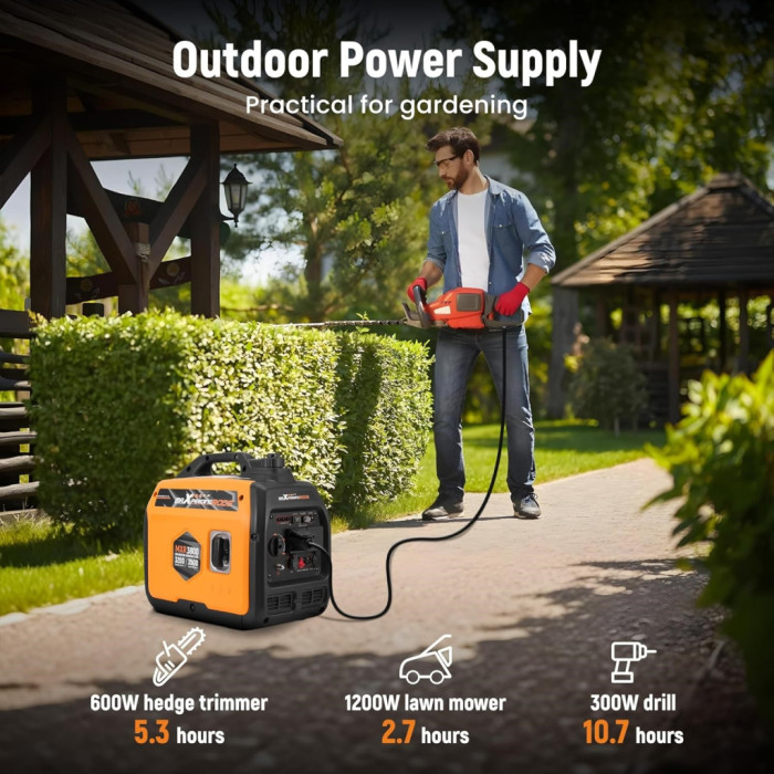 Генератор maXpeedingRODS MXR3800 інверторний 3,2 kW, 220V, 50Hz, 4л, ручний запуск (mxr3800)