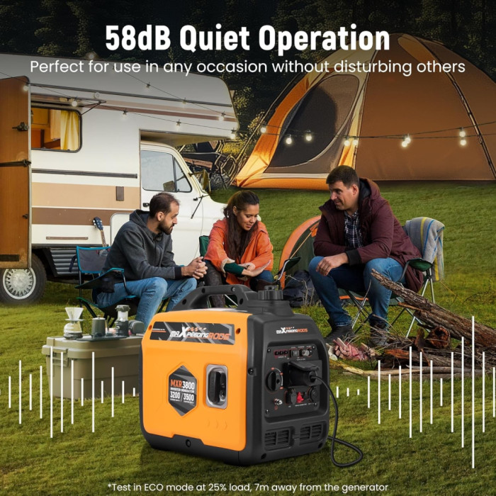 Генератор maXpeedingRODS MXR3800 інверторний 3,2 kW, 220V, 50Hz, 4л, ручний запуск (mxr3800)