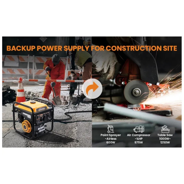Генератор maXpeedingRODS MXR4500i (3,5 kW), 220V, 50Hz, 7.5л, ручний запуск (mxr4500i)