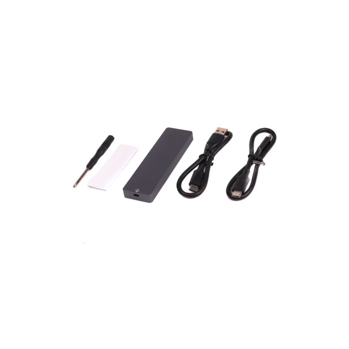Кишеня зовнішня Maxxter M.2 NVMe & SATA SSD to USB-C 10Gbps black (EHDE-2280D-01)