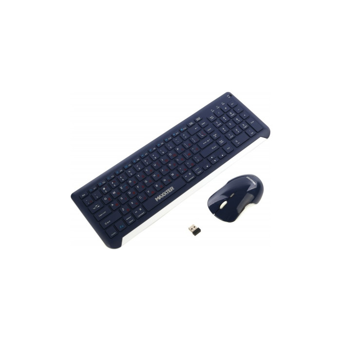 Комплект Maxxter KMS-WCM-01BL-UA Wireless UA Blue (KMS-WCM-01BL-UA)