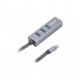 Перехідник Maxxter Type-C to Gigabit Ethernet, 3 Ports USB 3.0 (NECH-3P-02)