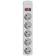 Мережевий фільтр живлення Maxxter SPM5-G-15G grey, 4.5 м кабель, 5 розеток (SPM5-G-15G)