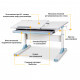 Парта Mealux Vancouver Multicolor Blue Lite (BD-620 W/G MC + BL Lite)
