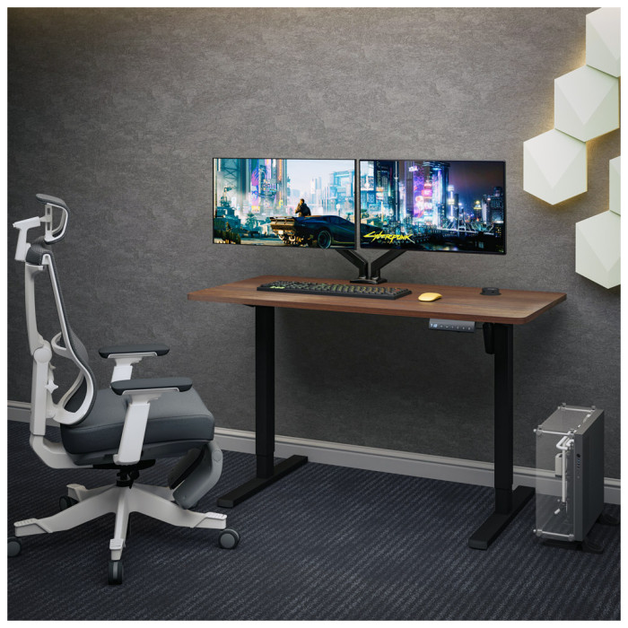 Комп'ютерний стіл Mealux PowerDesk Energy Walnut з електрорегулюванням висоти (EVO-201 Energy Walnut/B)