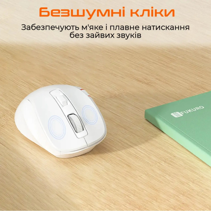 Мишка Meetion BTM032 Wireless/Bluetooth/USB White (MT-BTM032-B)