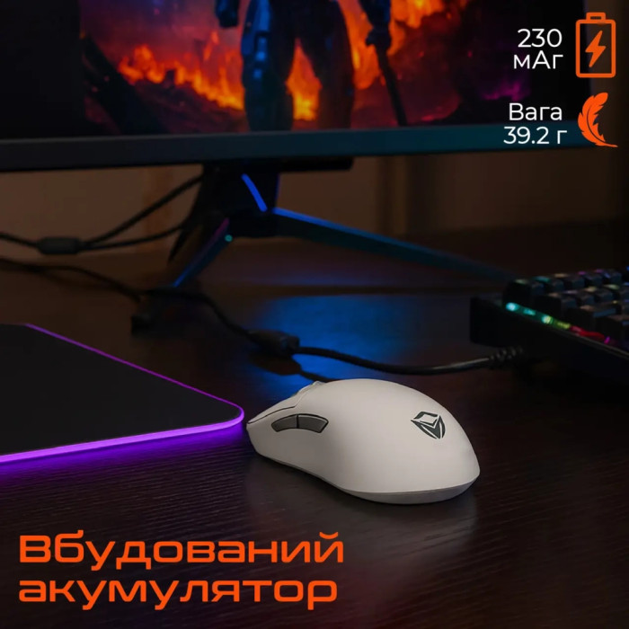 Мишка Meetion GW40 Bluetooth/Wireless/USB White (MT-GW40-B)