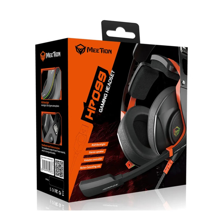 Навушники Meetion HP099 Black/Orange (MT-HP099-A)