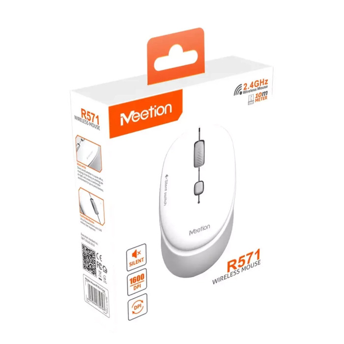 Мишка Meetion R571 Wireless White/Gray (MT-R571-C)