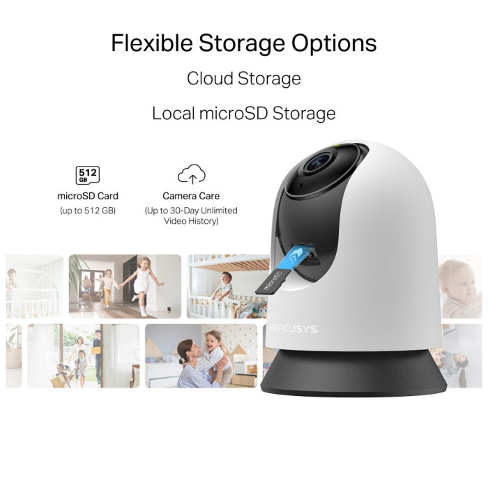 Камера відеоспостереження Mercusys IP-Камера MERCUSYS MC210 3MP N300 microSD motion detection (MC210)