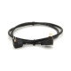 Кабель мультимедійний HDMI M to HDMI M 1.0m V1.4 90° corner black Merlion (YT-HDMI-1.0m/90°-90°)