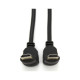 Кабель мультимедійний HDMI M to HDMI M 1.0m V1.4 90° corner black Merlion (YT-HDMI-1.0m/90°-90°)