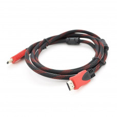 Кабель мультимедійний HDMI to HDMI 20.0m v1.4, OD-7.4mm Black/RED Merlion (YT-HDMI(M)/(M)NY/RD-20m)