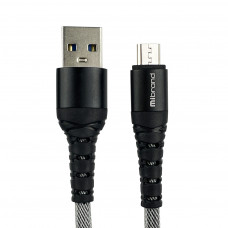 Дата кабель USB 2.0 AM to Micro 5P 1.0m MI-32 2A Black Mibrand (MIDC/321MB)