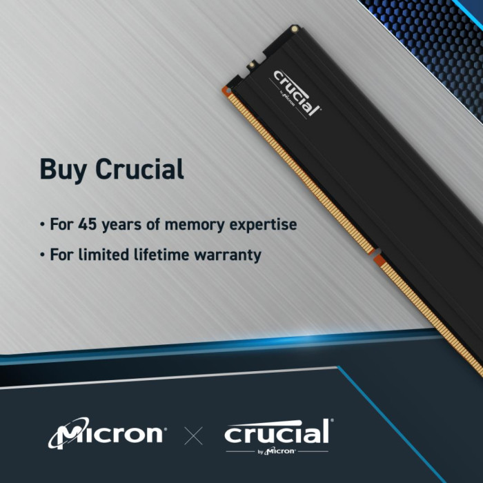 Модуль пам'яті для комп'ютера DDR5 48GB (2x24GB) 5600 MHz Micron (CP2K24G56C46U5)