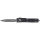 Ніж Microtech UTX-70 Double Edge Apocalyptic DFS Serrator Distressed Black (147-D12DBK)