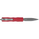 Ніж Microtech Dirac Double Edge Stonewash Distressed Red (225-10DRD)