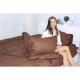 Простирадло MirSon Бязь Premium 19-1217 Chocolate Perla 150х220 см (2200000953858)
