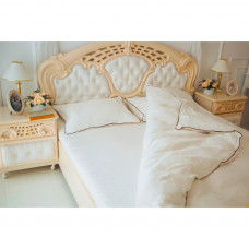 Постільна білизна MirSon Сатин Premium Corner Moko White 160x220 (2200001484368)
