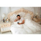 Постільна білизна MirSon Сатин Premium Corner Moko White 2х160х220 (2200001717664)