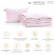 Ковдра MirSon Набір №2148 Bio-Pink Зима 50% пух ковдра 140х205 + подушка (2200003022216)