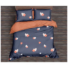 Постільна білизна MirSon Бязь Premium 17-0442 Blue orange 200х220 (2200003074017)