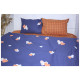 Постільна білизна MirSon Бязь Premium 17-0442 Blue orange 200х220 (2200003074017)