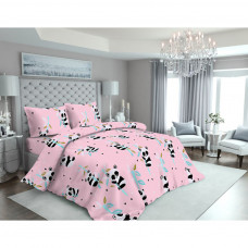 Постільна білизна MirSon Бязь 17-0505 Panda pink Сімейний (2200003619317)