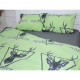 Постільна білизна MirSon Бязь 17-0515 Noble deers lime Сімейний 160x220 (2200003643121)