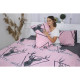Постільна білизна MirSon Бязь 17-0516 Noble deers pink Односпальний (2200003644364)