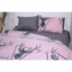 Постільна білизна MirSon Бязь 17-0516 Noble deers pink Полуторний (2200003644425)