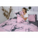 Постільна білизна MirSon Бязь 17-0516 Noble deers pink Полуторний (2200003644425)