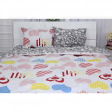 Постільна білизна MirSon Бязь 17-0532 Bright hearts 175х210 (2200003782233)