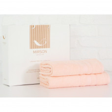 Рушник MirSon набір банних 5080 Elite SoftNess Peach 50х90, 70х140 (2200003960846)