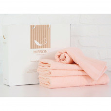 Рушник MirSon набір банних 5080 Elite SoftNess Peach 40х70, 50х90, 70х140, (2200003975727)