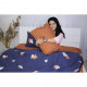 Постільна білизна MirSon Бязь Ranforce Elite 17-0442 Blue orange 175х210 (2200004671642)