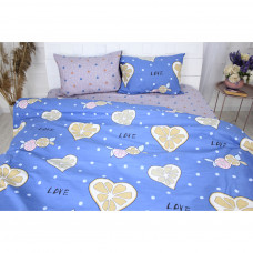 Постільна білизна MirSon Бязь Ranforce Elite 17-0470 Love lemon King Size (2200004705095)