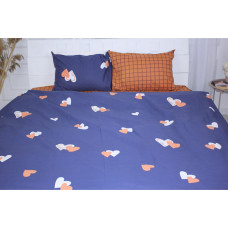 Постільна білизна MirSon Бязь Ranforce Elite 17-0442 Blue orange 220х240 (2200004705781)